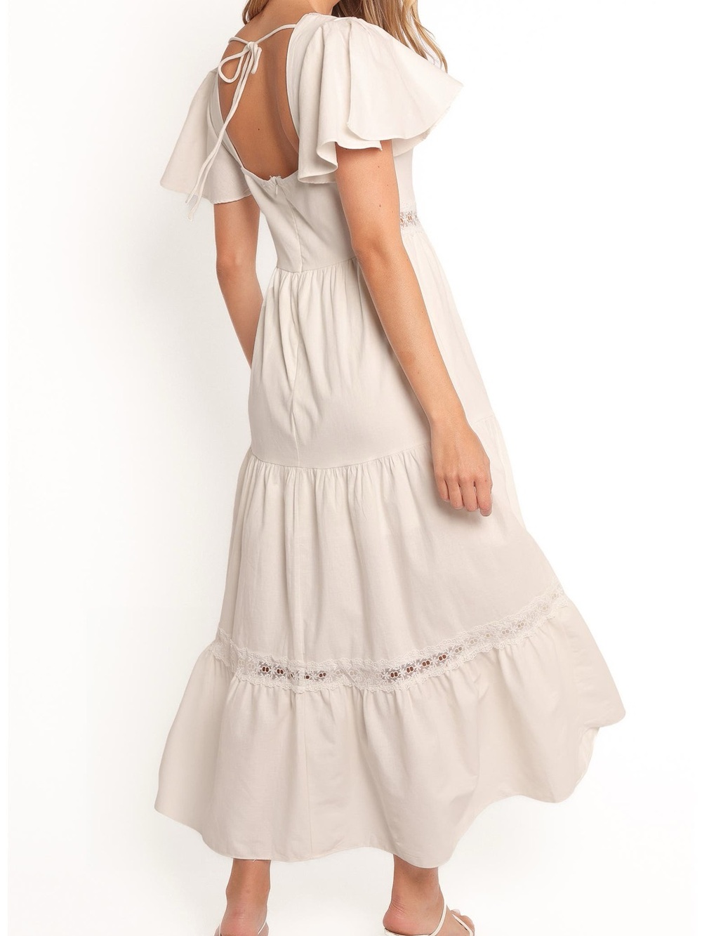 Petal & Pup Cream Maxi Dress with Lace Trim - Picture 8 of 8